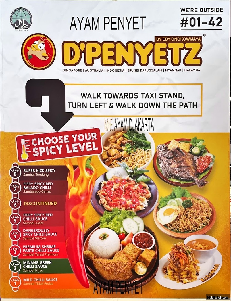 D'Penyetz - menu