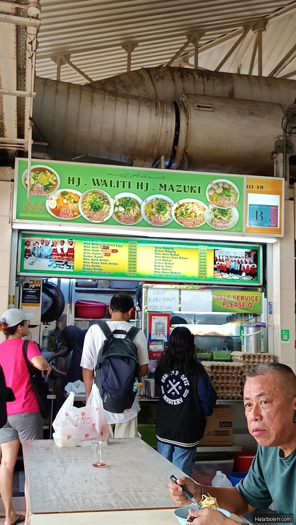Hj Waliti Hj Mazuki - menu