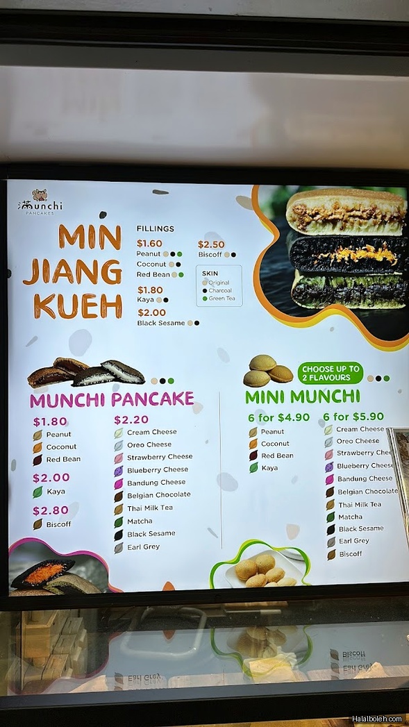 Munchi Pancakes - menu