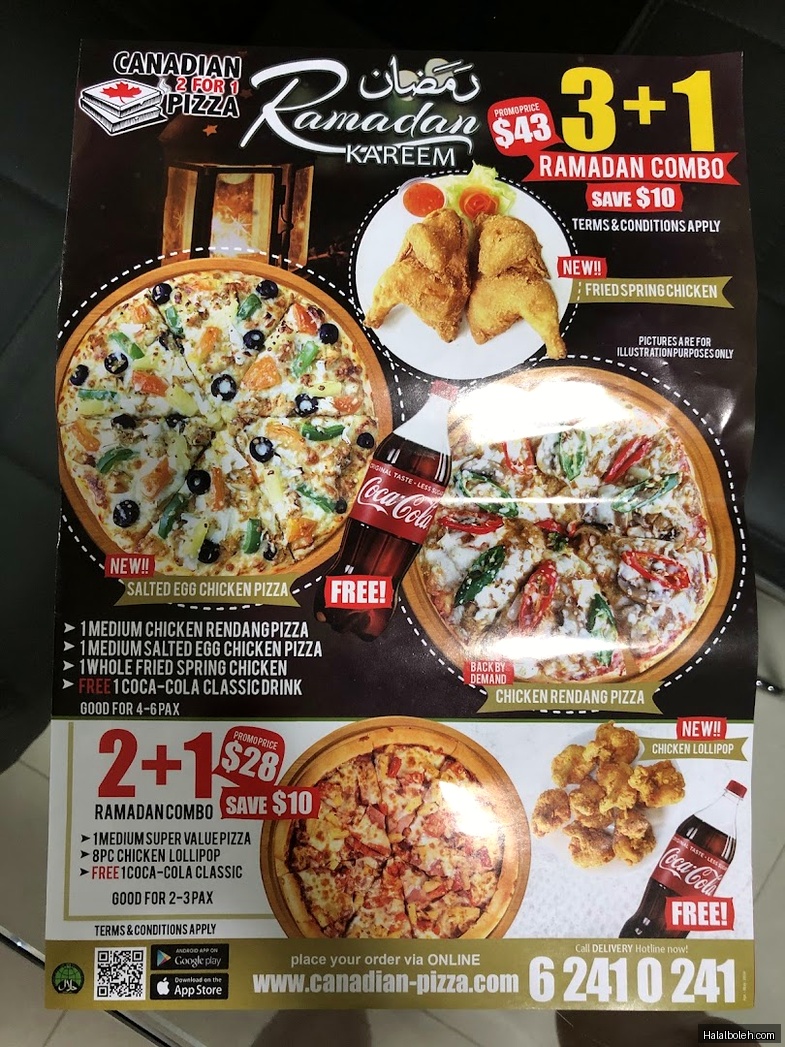 Canadian Pizza - menu
