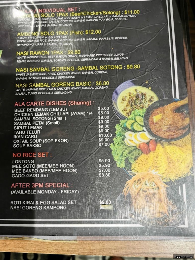 Pu3 Restaurant - menu