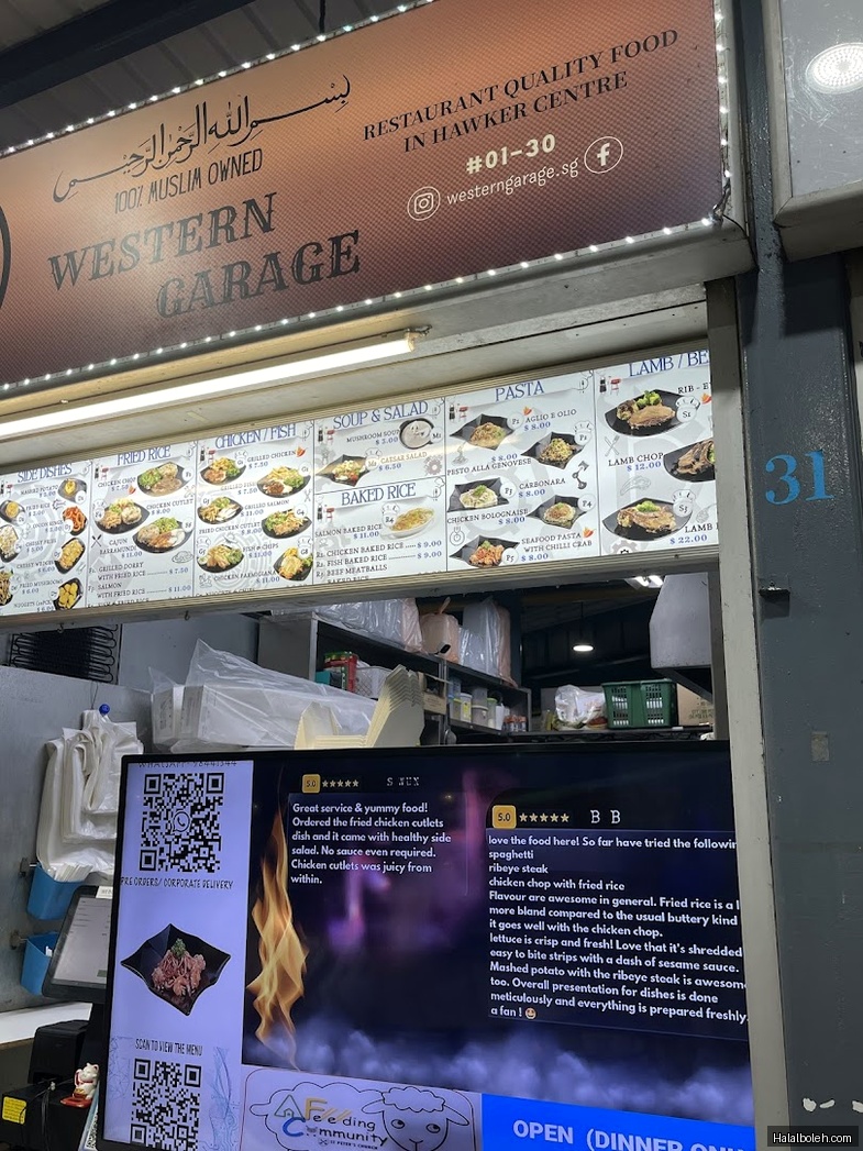 Western Garage - menu