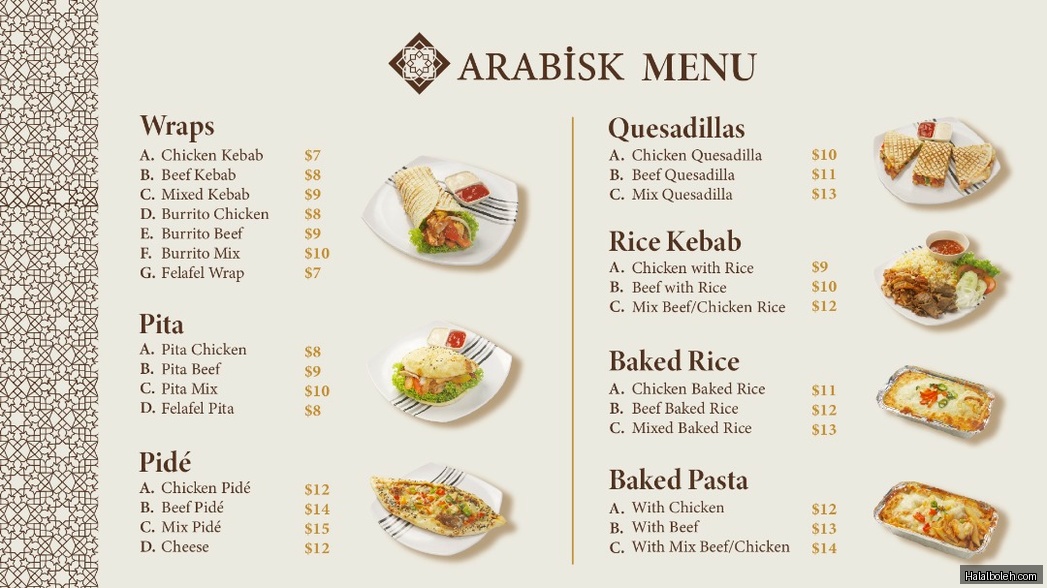 Arabisk at Bukit Panjang Plaza - Menu