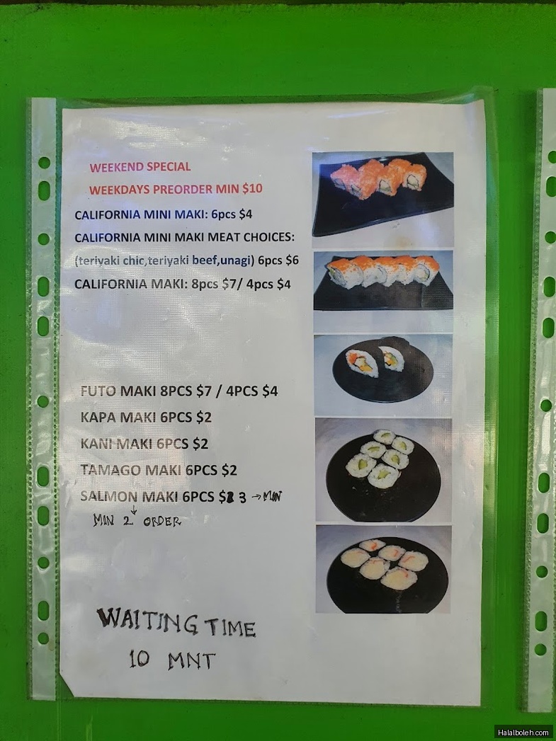 Oishii Corner at Toa Payoh Lor 7 - Menu