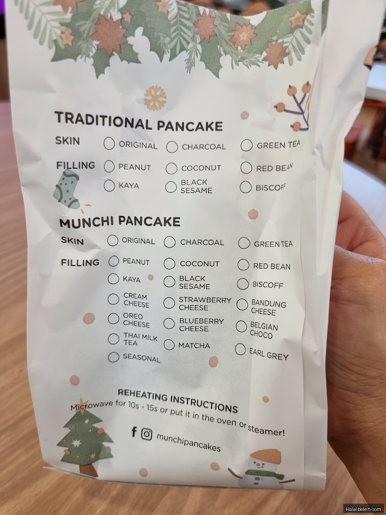 Munchi Pancakes - menu
