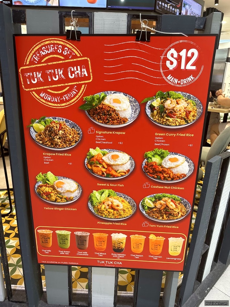 Tuk Tuk Cha - menu
