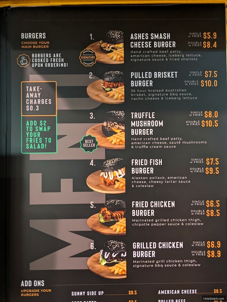 Ashes Burnnit - menu