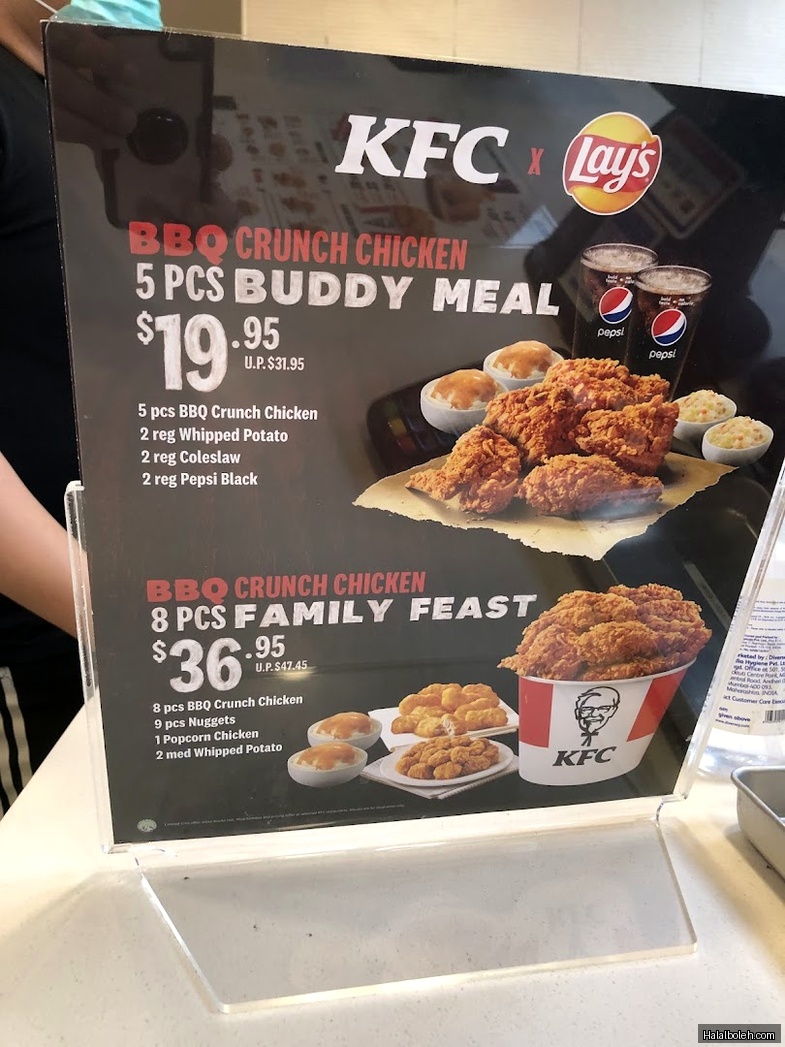 KFC - menu