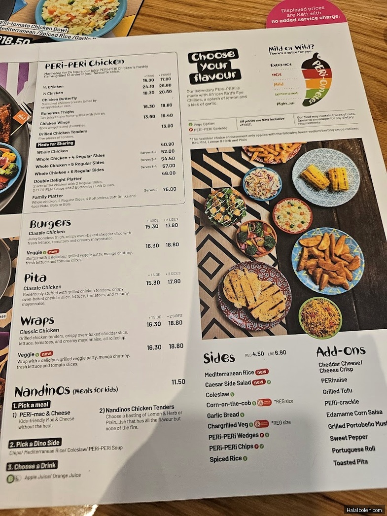 Nando's - menu