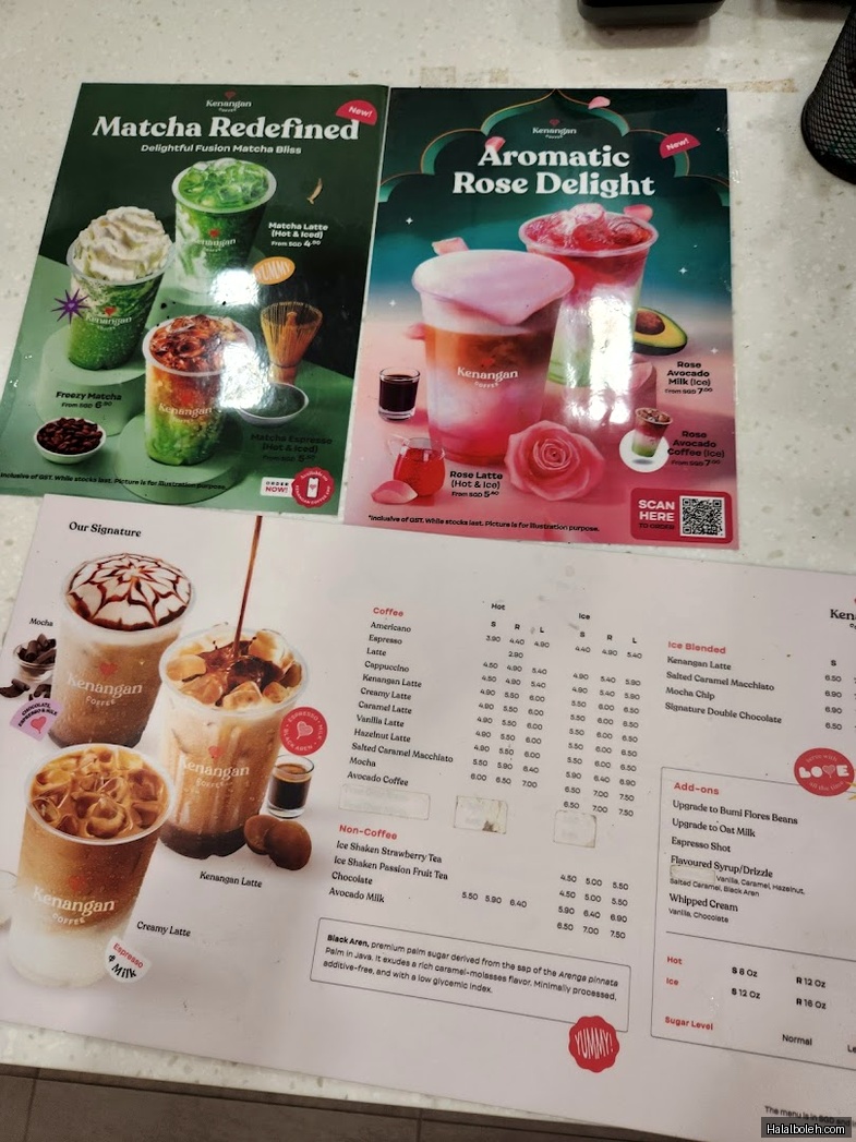 Kenangan Coffee - menu