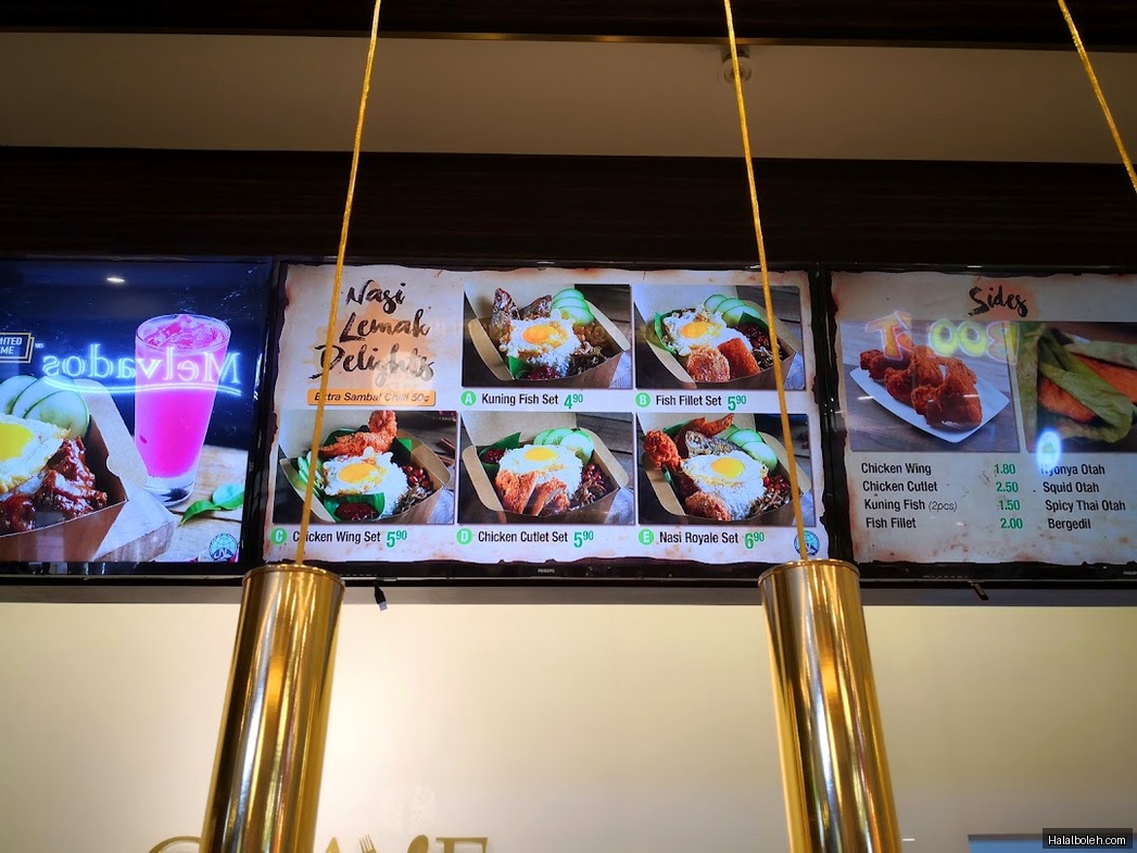 Crave Nasi Lemak - menu