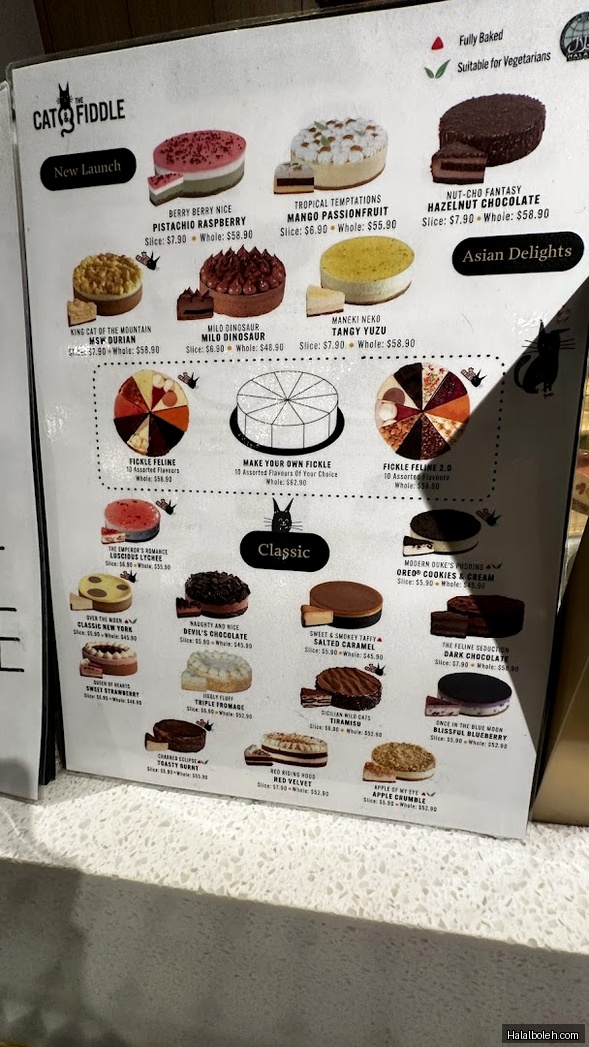 Cat & the Fiddle - menu