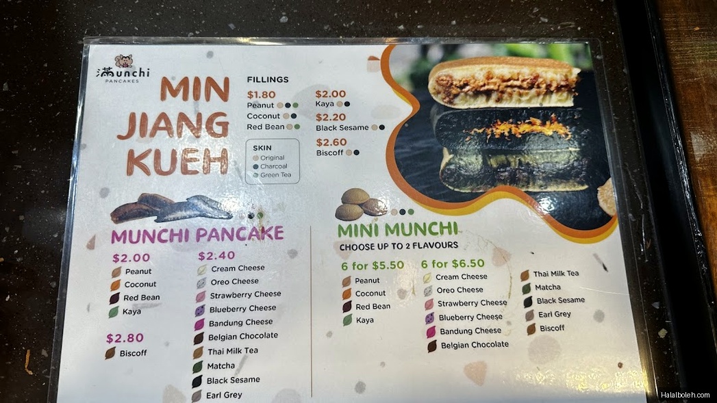 Munchi Pancakes - menu