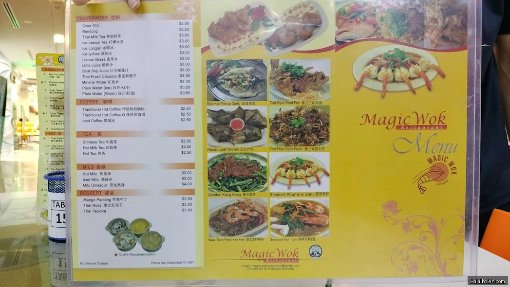 Magic Wok - menu