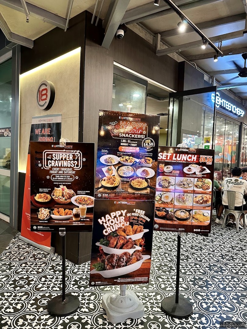 Eighteen Chefs - menu