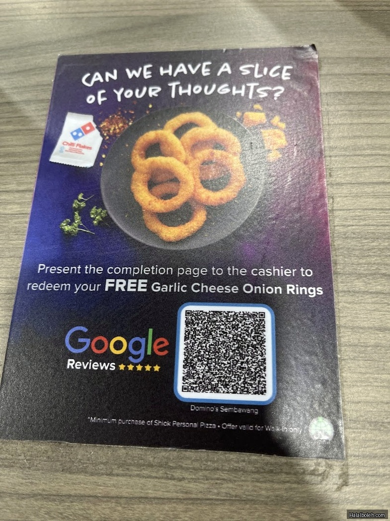 Domino's Pizza - menu