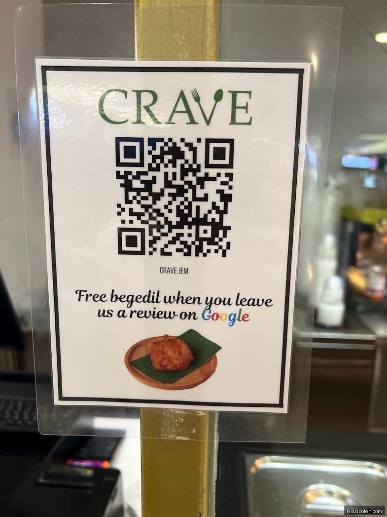 Crave Nasi Lemak - menu