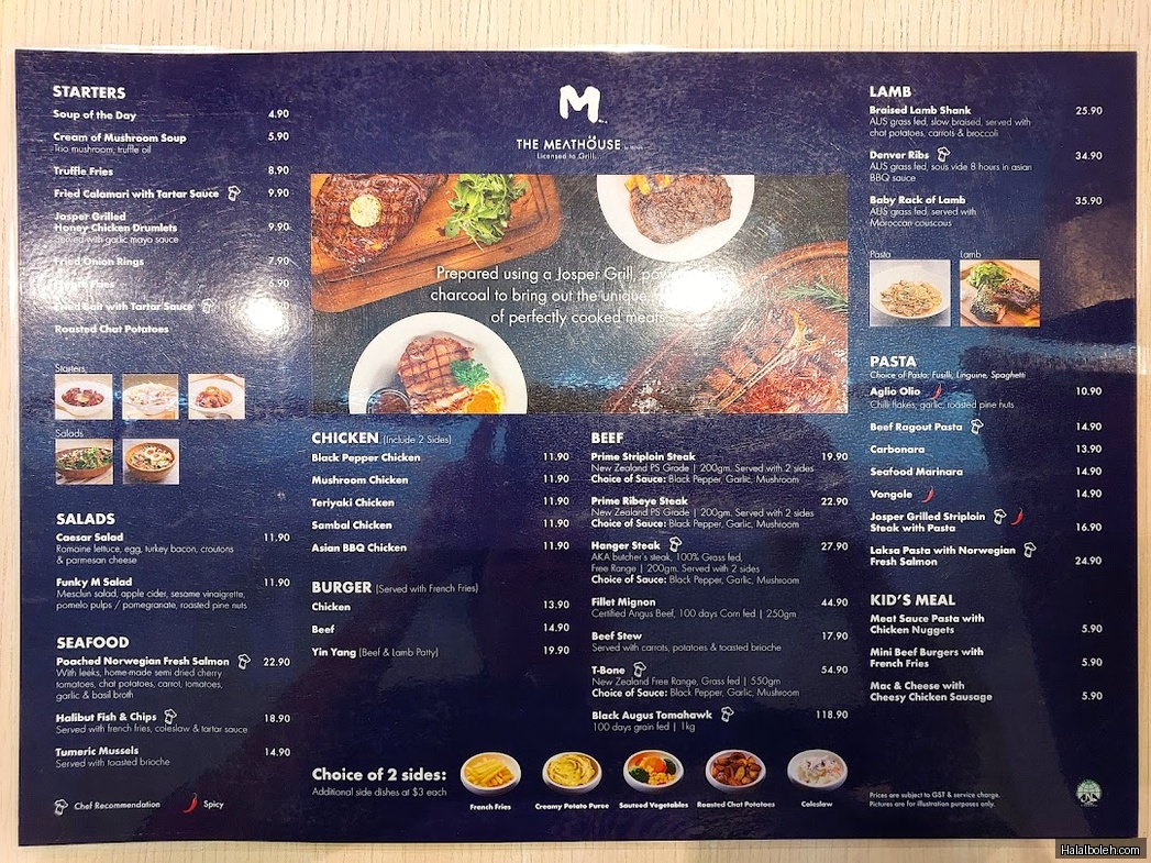 The MeatHouse - menu
