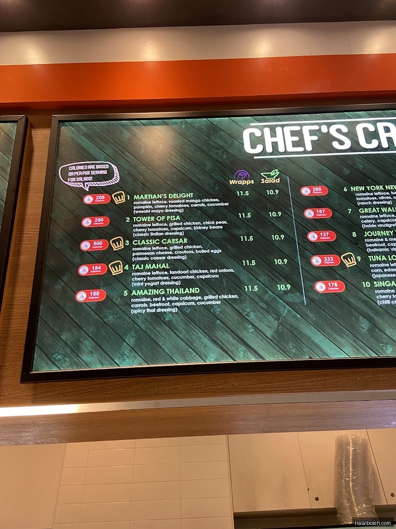 Simply Wrapps - menu