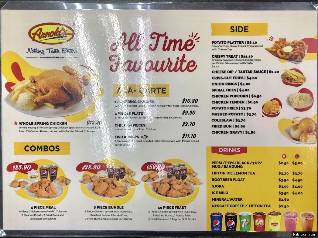 Arnold's Fried Chicken at City Plaza - Menu