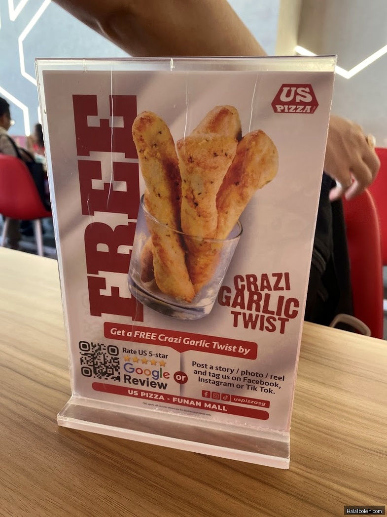 US Pizza - menu