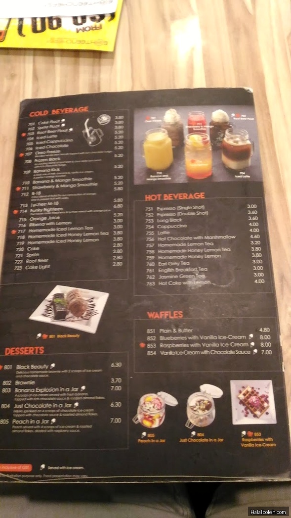 FS Cafe - menu
