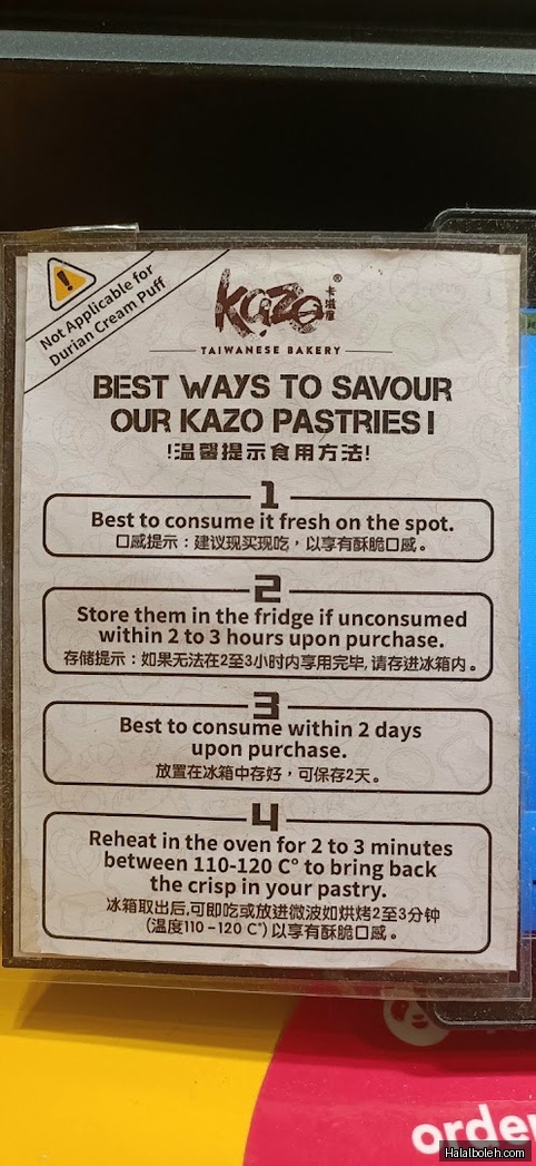 Kazo - menu