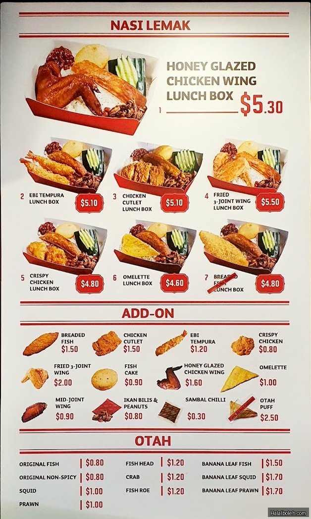 Lee Wee & Brothers - menu