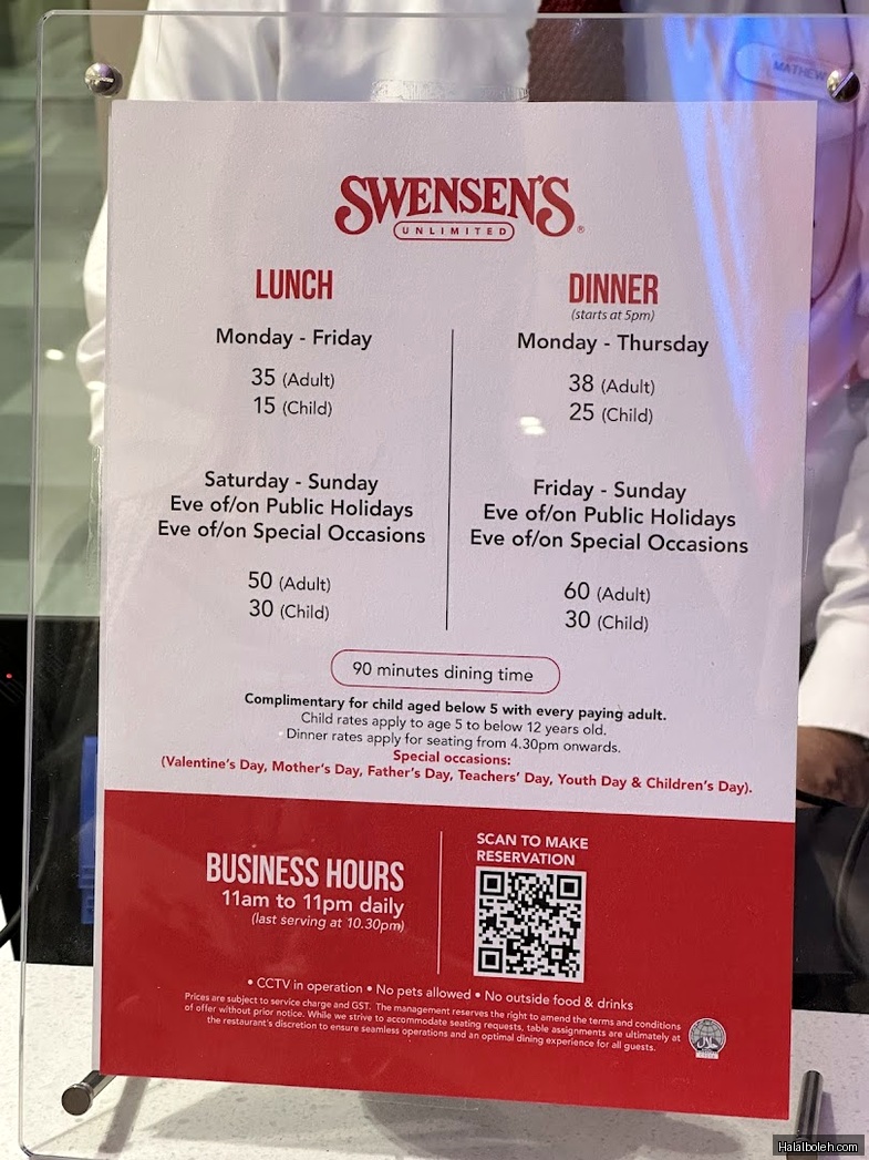 Swensen's Unlimited at Geneo - Menu