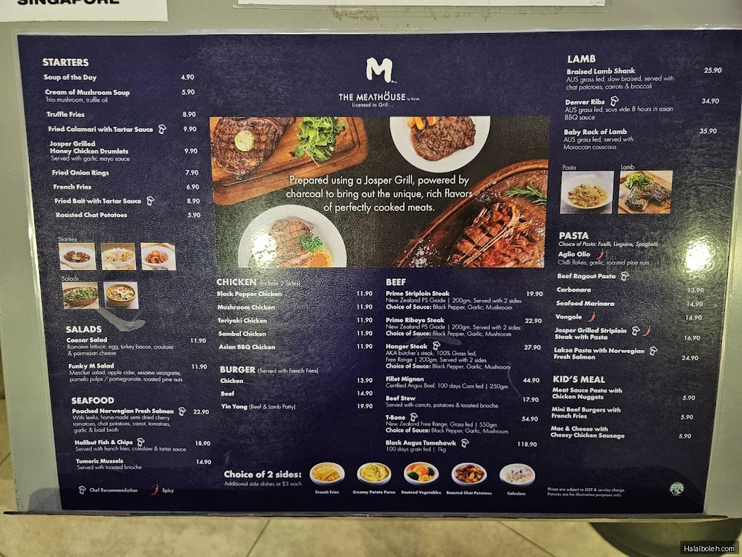 The MeatHouse - menu