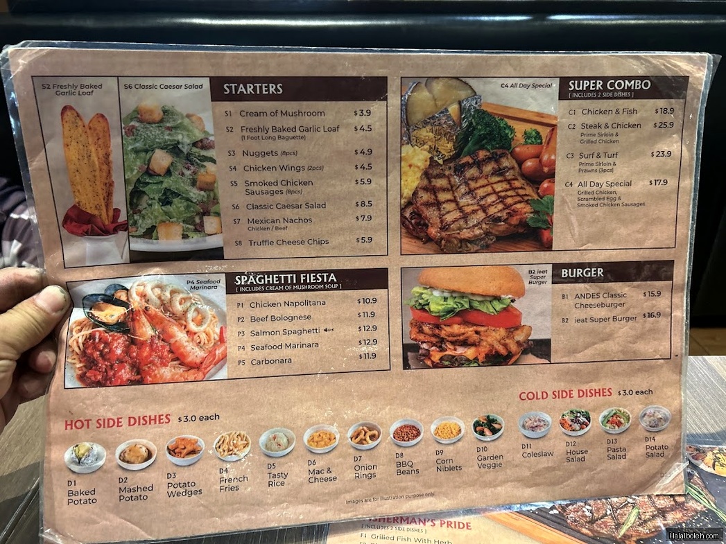 Andes by Astons - menu