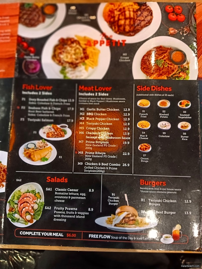 Eighteen Chefs - menu