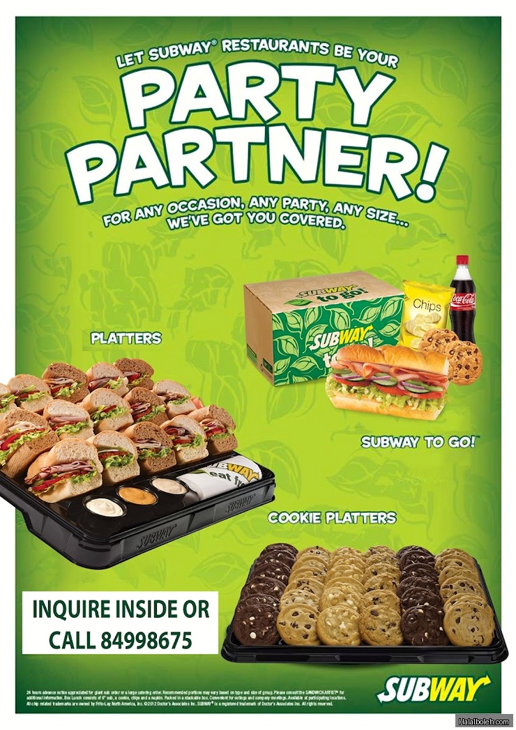 Subway - menu