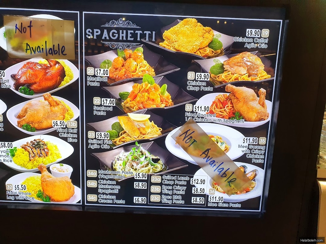 Tenderfresh Xpress - menu