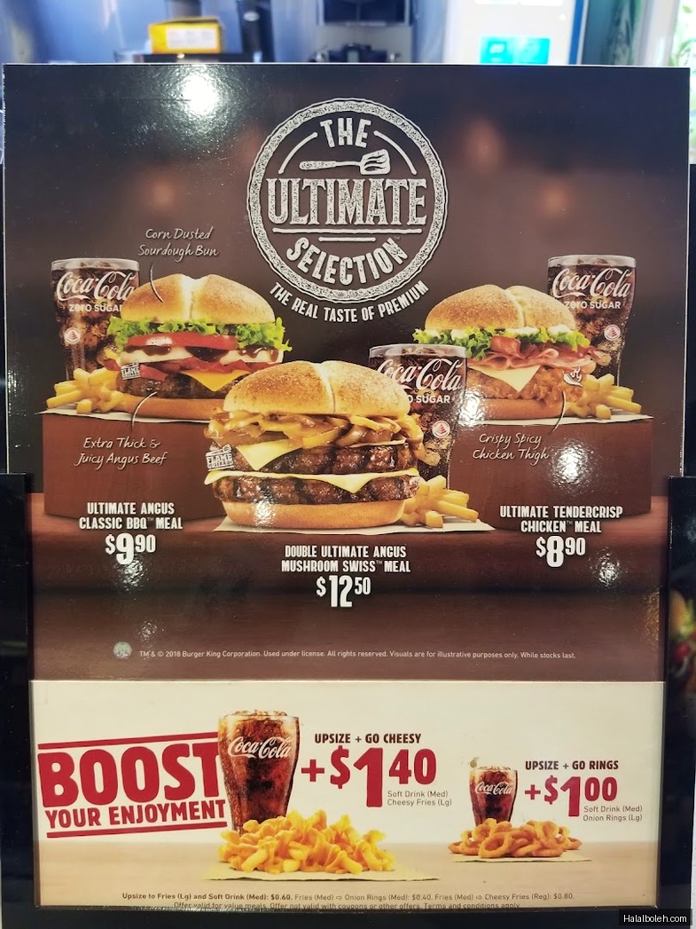 Burger King - menu
