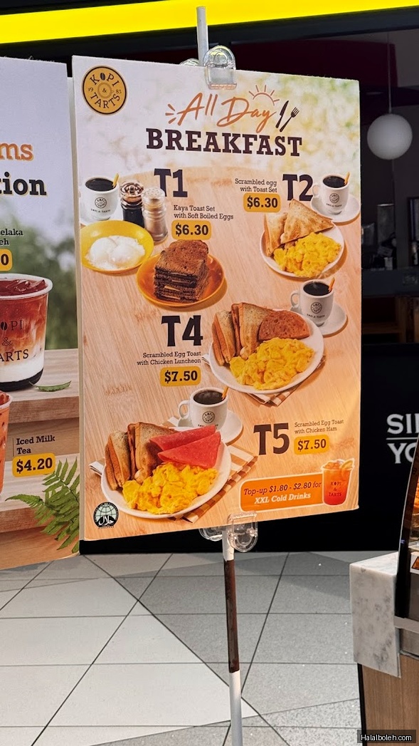 Kopi & Tarts - menu
