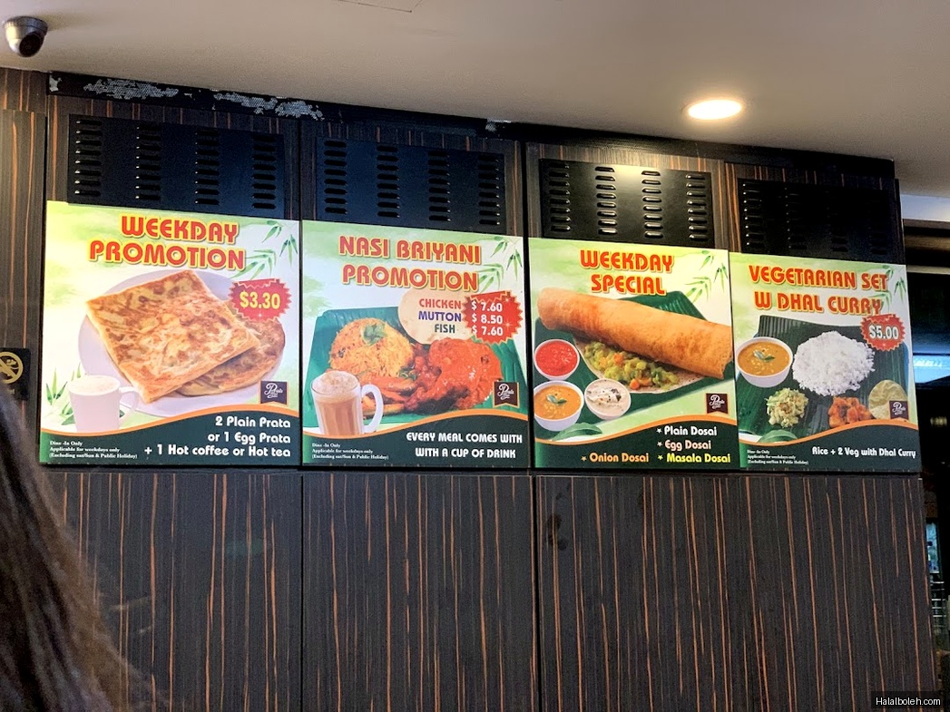 Prata Raya - menu