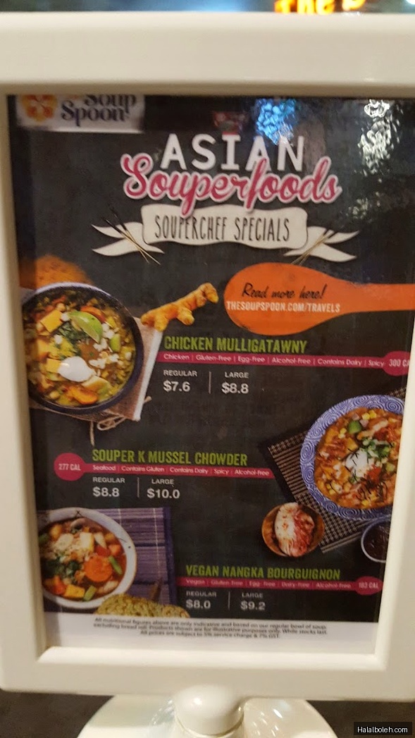 The Soup Spoon - menu