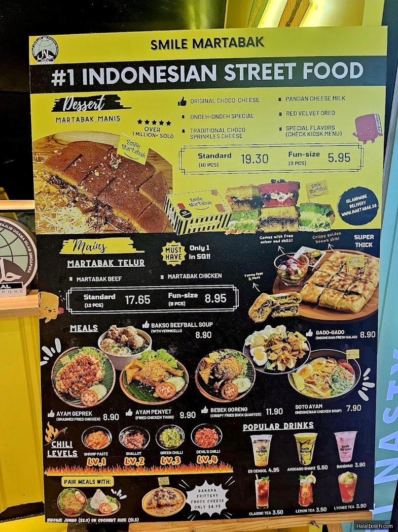 Smile Martabak - menu