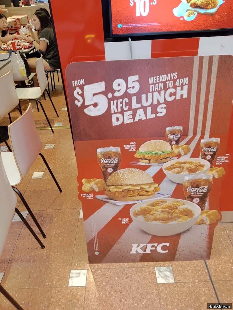 KFC - menu