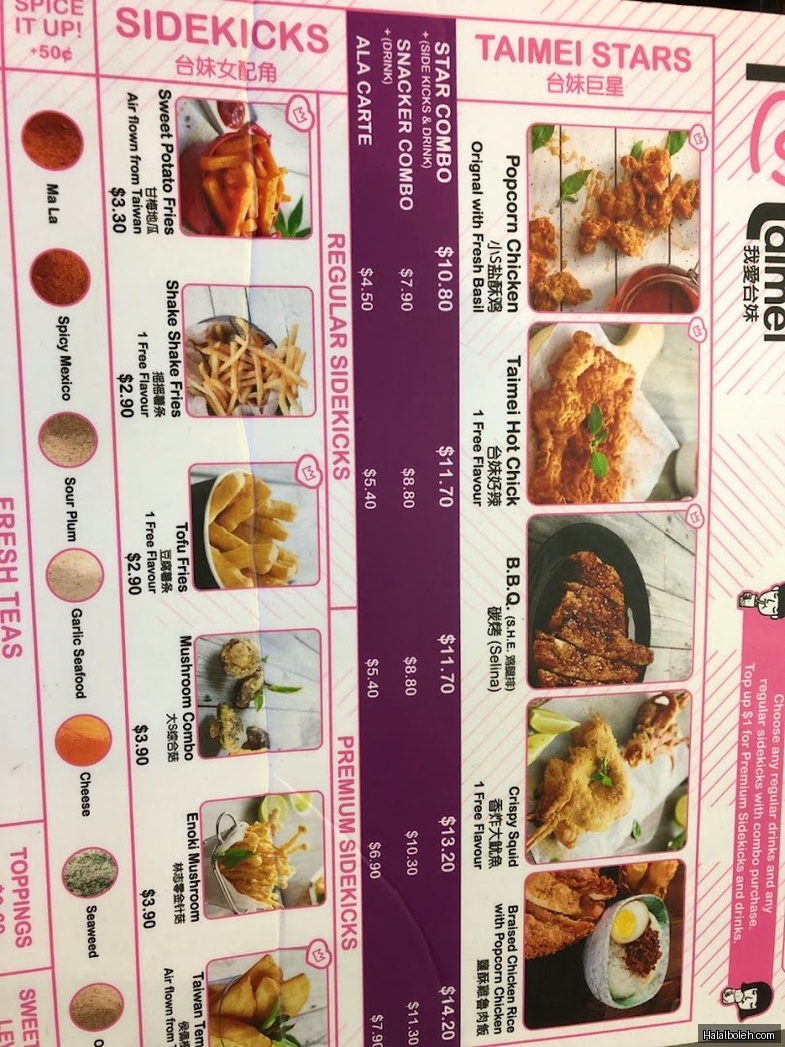 Crave Nasi Lemak - menu