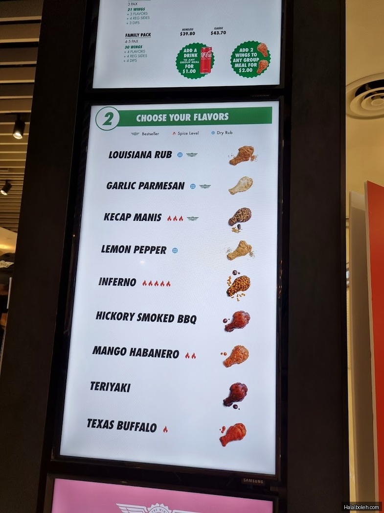 Wingstop - menu