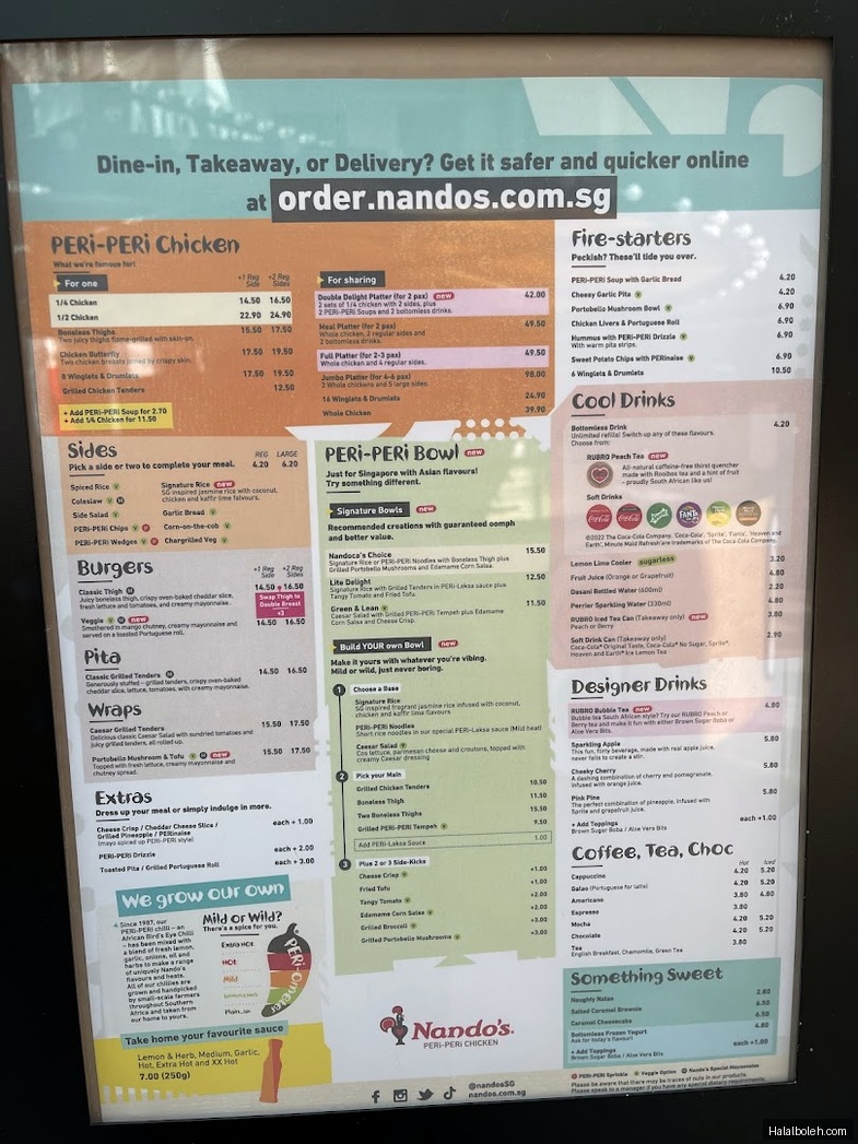 Nando's - menu