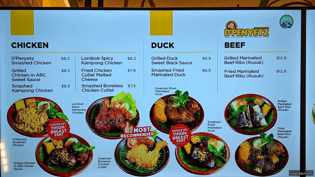 D'Penyetz - menu