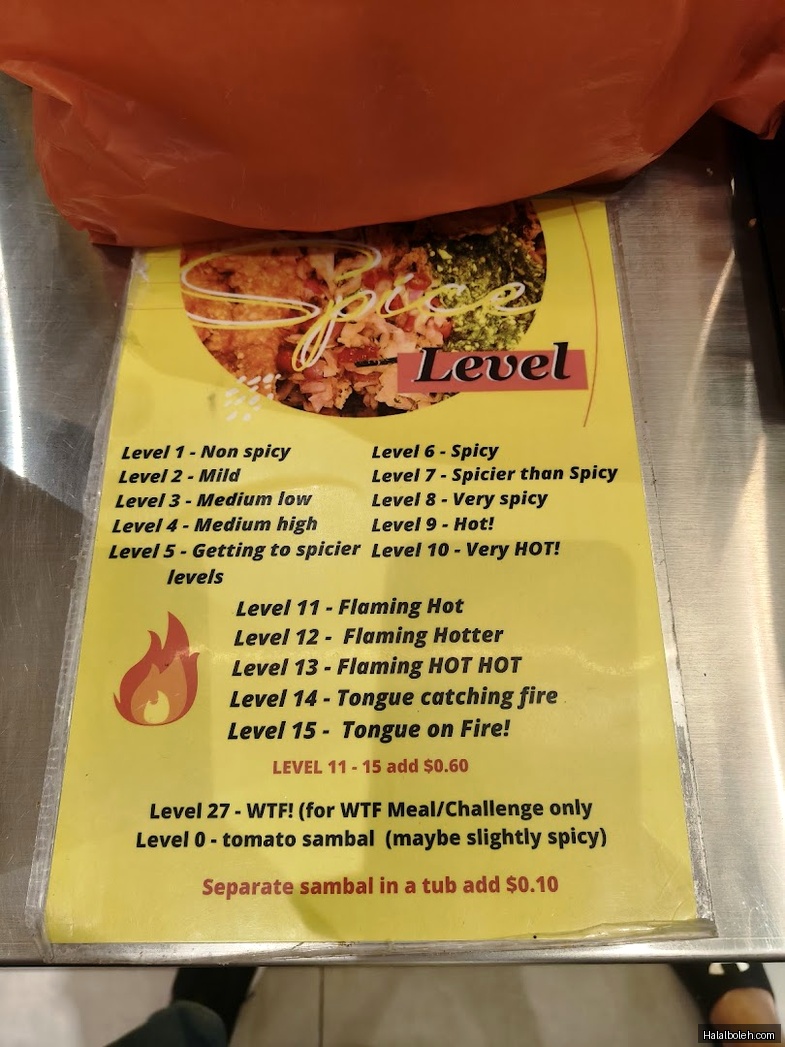 Papa Ayam - menu