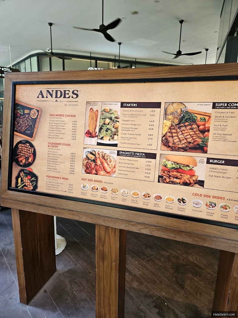 Andes by Astons - menu