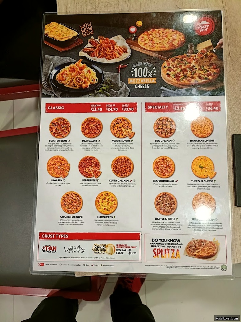 Pizza Hut - menu