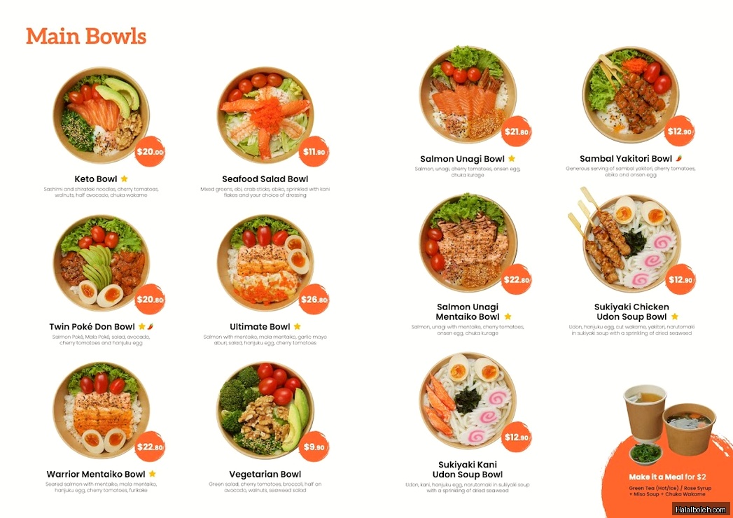 Salmon Warrior - menu