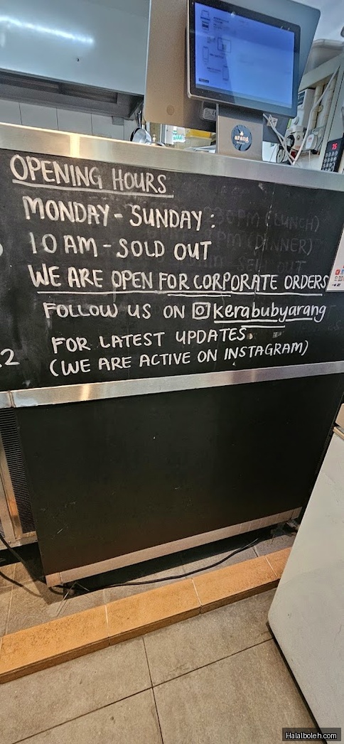 Kerabu by Arang - menu