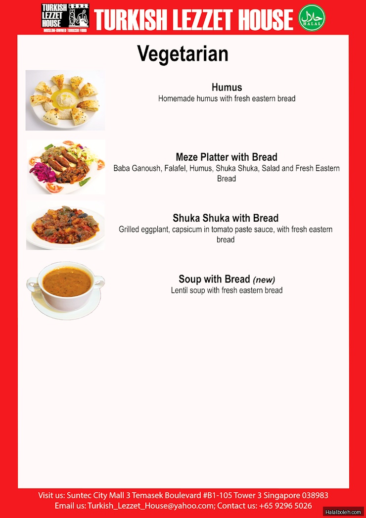 Turkish Lezzet House - menu